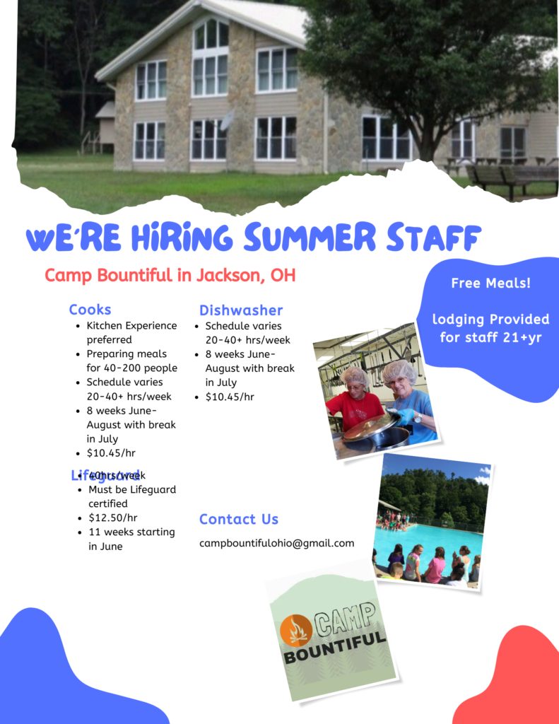 Summer Staff Positions Open - Apply Now!